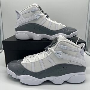 AIR JORDAN 6 RINGS MID WHITE-COOL GREY WOMEN US SIZE 7 BRAND NEW IN BOX